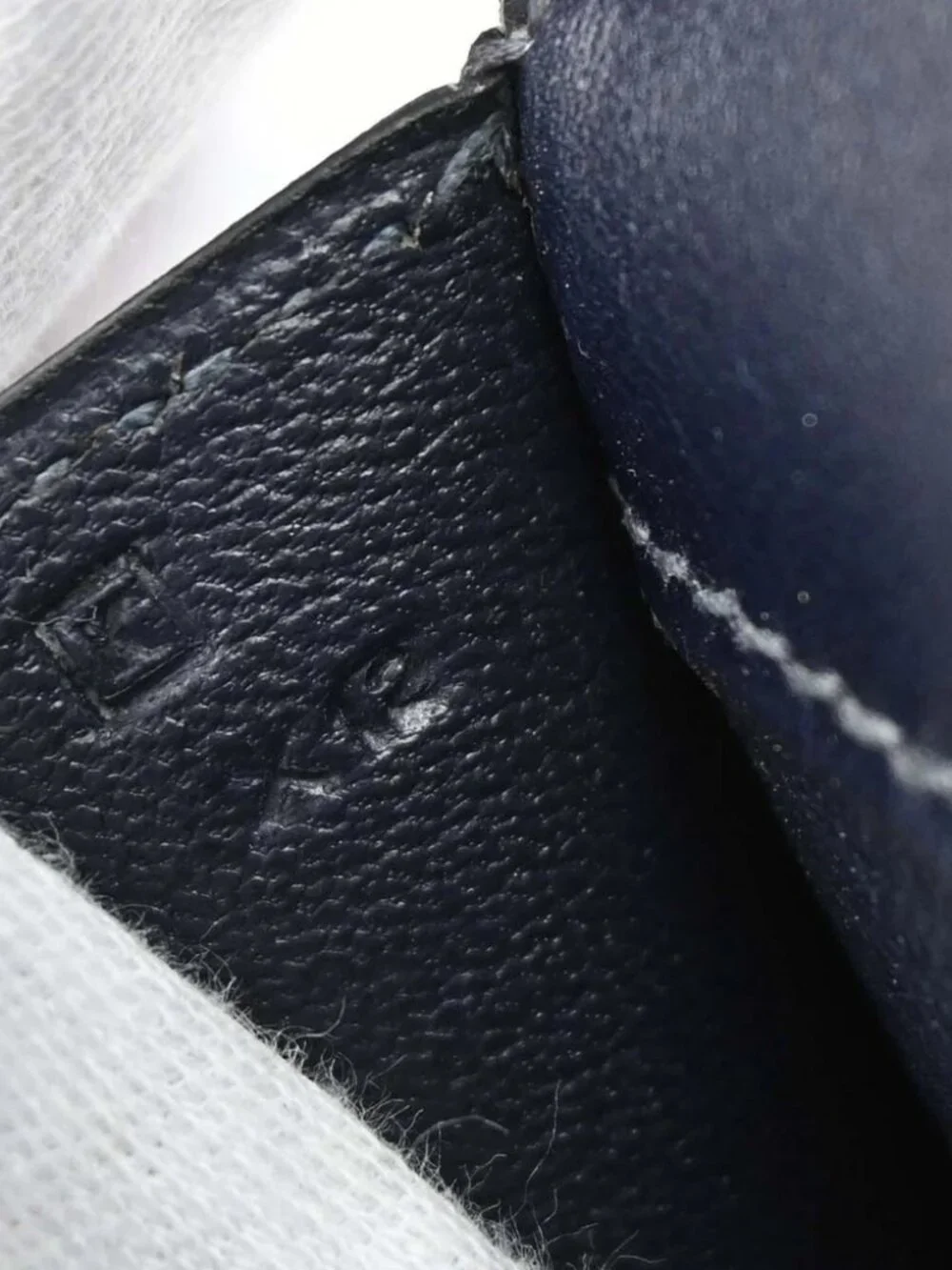 Hermes Blue Navy Box Calf Pochette Jet Clutch Bag